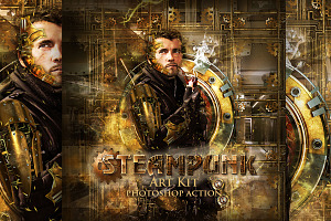 Steampunk Art Kit Photoshop Action