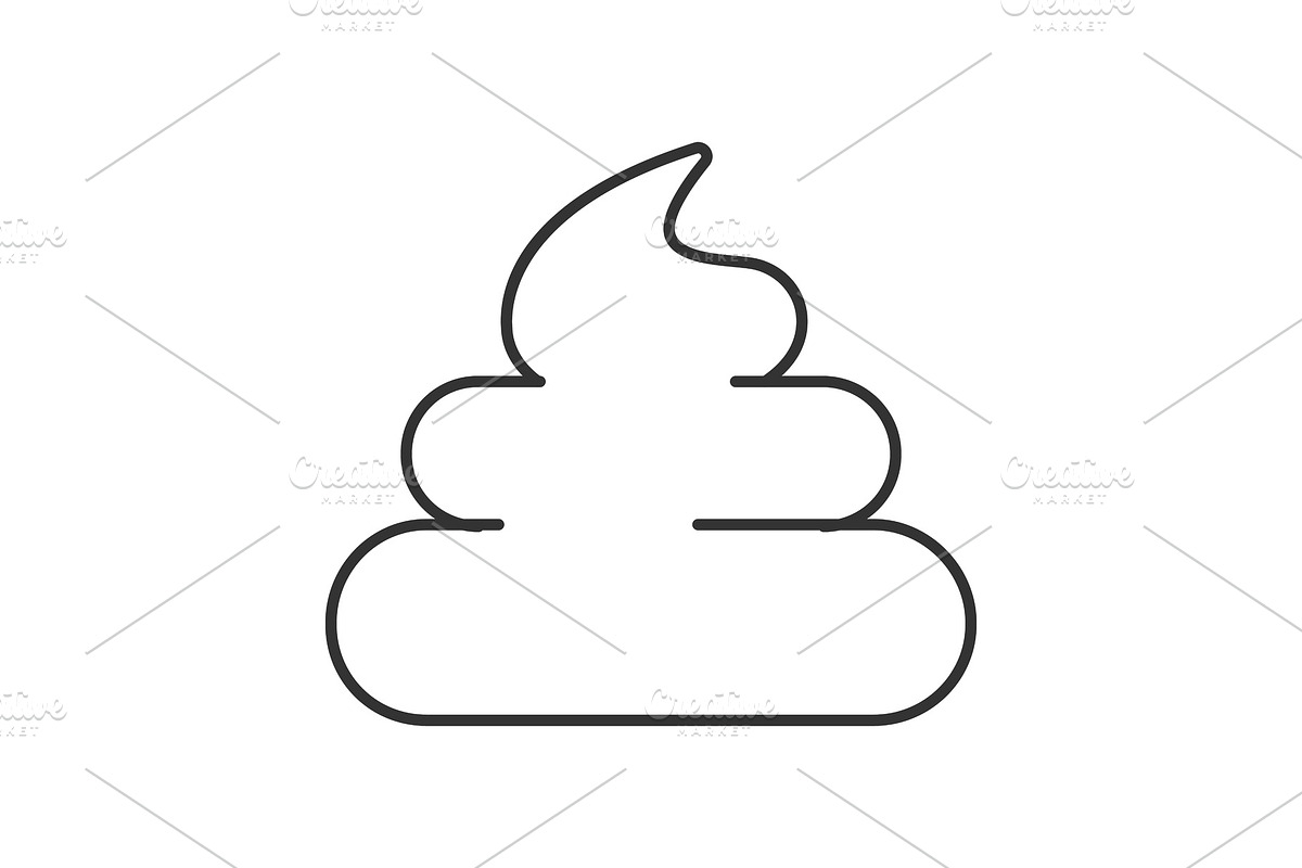 Poop linear icon, an Outline Icon by IMG Visuals