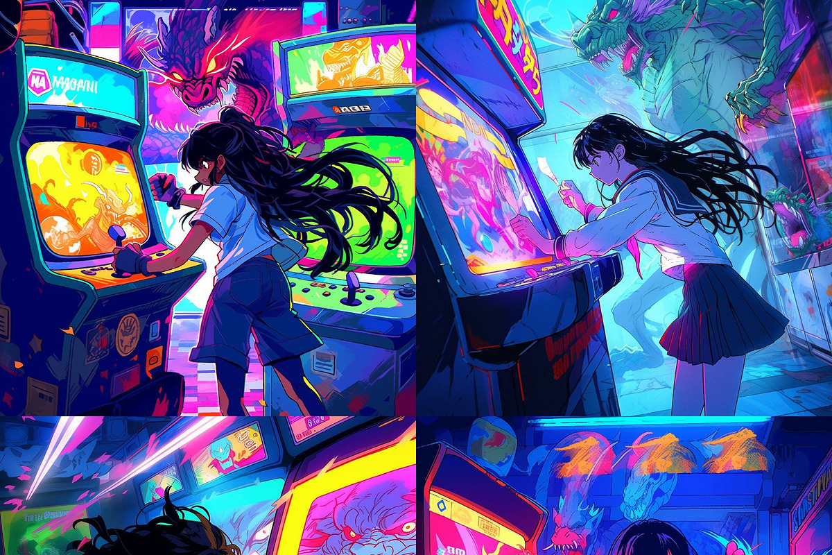 451 Midjourney Retro Anime Prompts, a Person Illustration by Sevenstyles