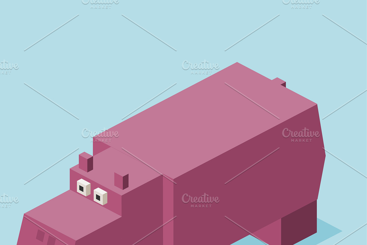 3D Illustration Isometric Collection, an Animal 3D Model by Designbytowo (Photo 8 of 16)