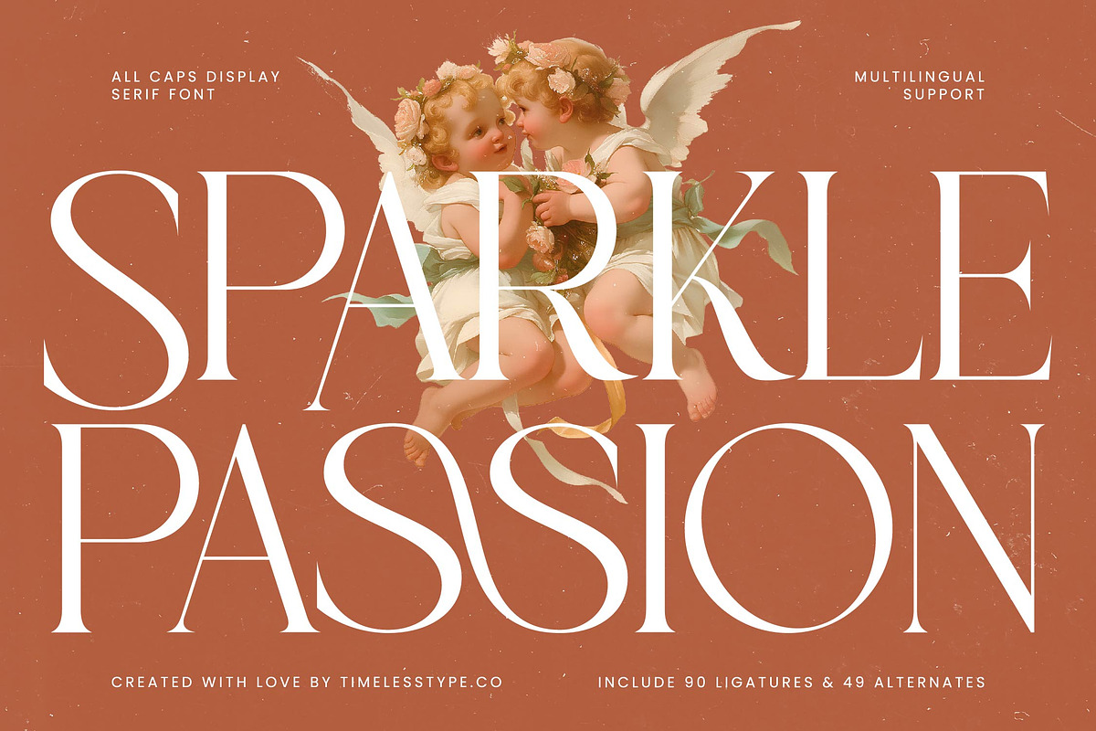 Sparkle Passion All Caps Display, a Serif Font by timelesstype.co (Photo 1 of 20)