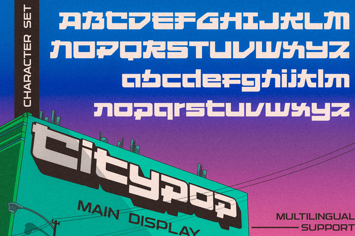 CITYPOP - Japanese 90s Retro Fonts, a Script Font by Konstantine Studio (Photo 11 of 17)