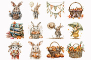 Autumn Rabbits Clipart, an Illustration by Design Market (Thumbnail 2 of 5)