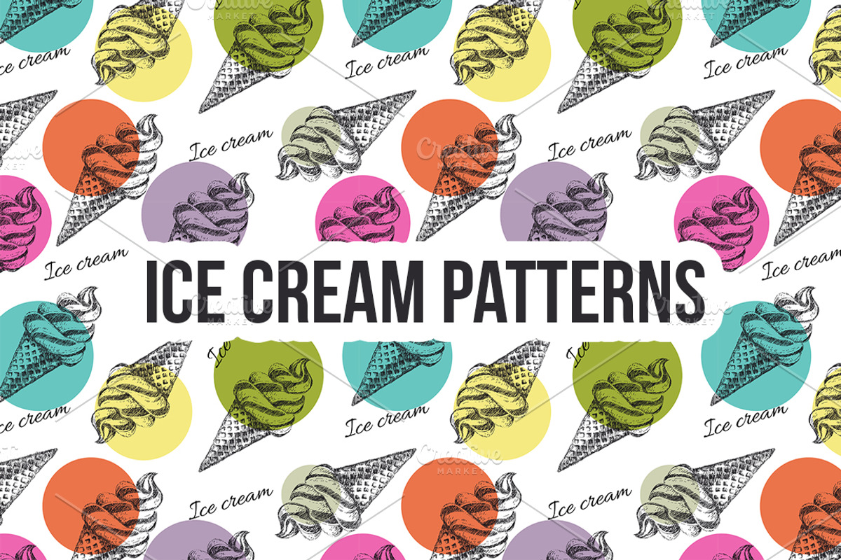 6 Ice Cream Patterns