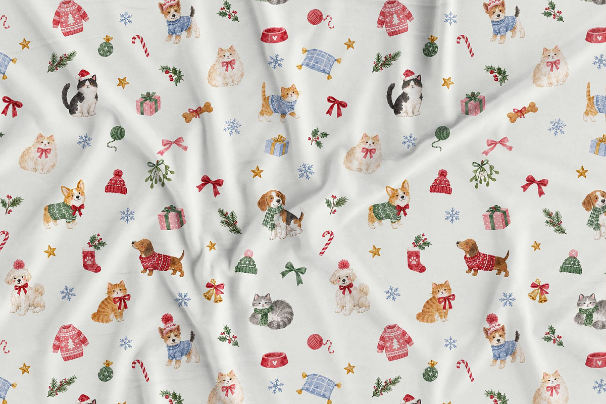 Quirky Christmas Patterns Bundle, a Pattern Graphic by Olya Creative (Photo 14 of 19)