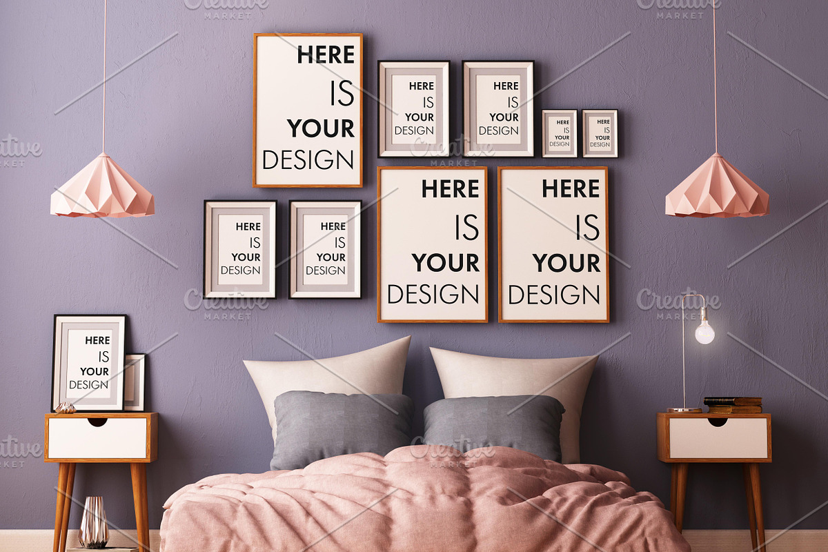 8 group mock-ups of posters, a Print Template by FilL239 (Photo 6 of 10)