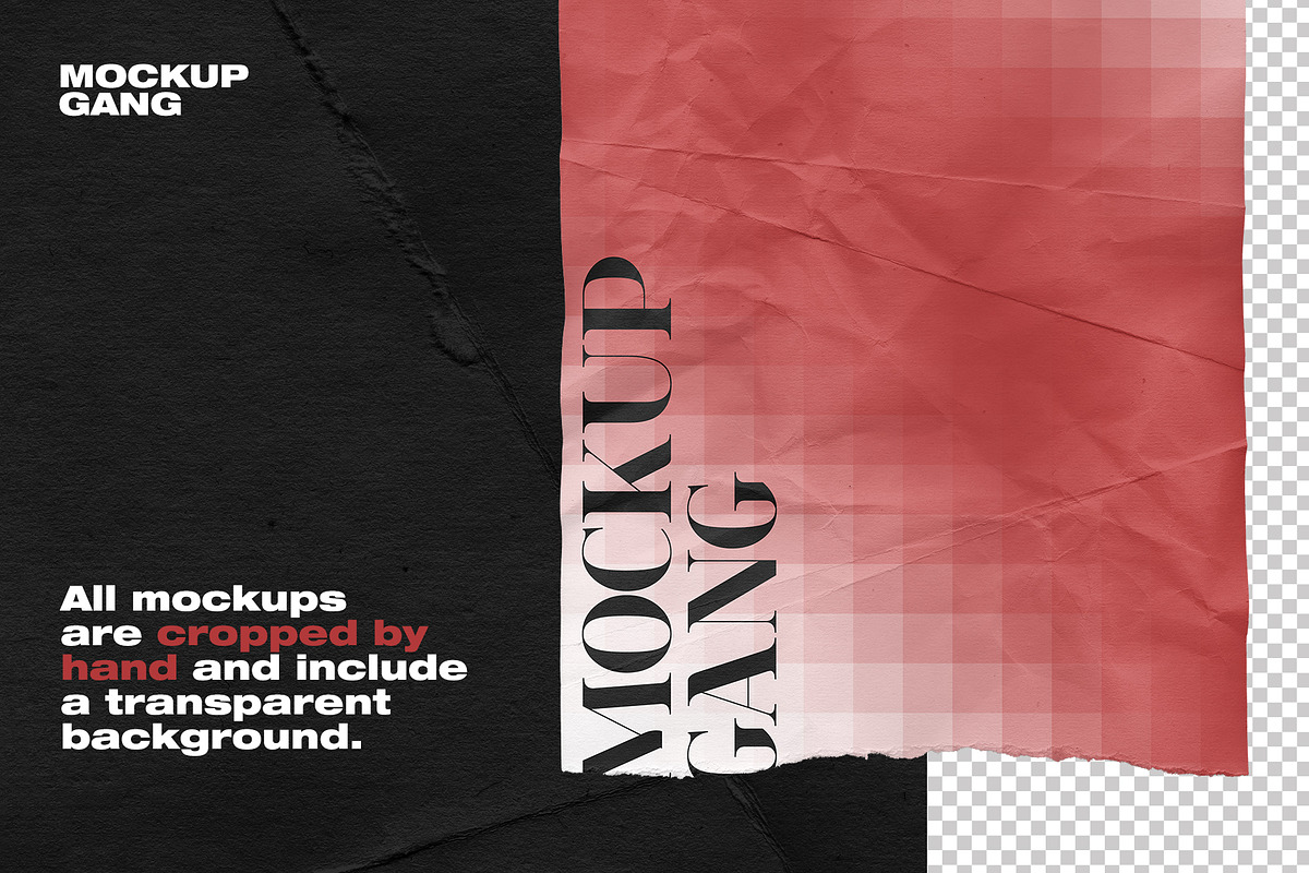 Wrinkled Paper Mockup Bundle, a Print Template by Mockup Gang (Photo 2 of 5)