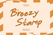 CS Breezy Stamp, a Handwritten Font by Craft Supply Co. (Thumbnail 1 of 8)