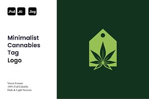 Minimalist Cannabis Tag Logo, a Branding & Logo Template by Luxury Logos