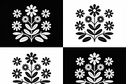 Black and white flower isolated icon, an Illustration by Amazin_art (Thumbnail 6 of 13)