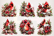 Whimsical Christmas Cardinal Clipart, a Transportation Illustration by Digital Artistic99 (Thumbnail 3 of 7)