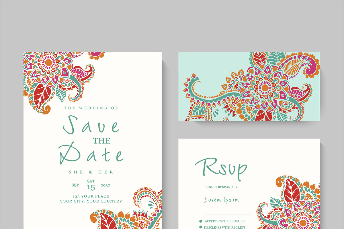 Wedding Invitation, save the date, an Invitation Template by Doodle_flower