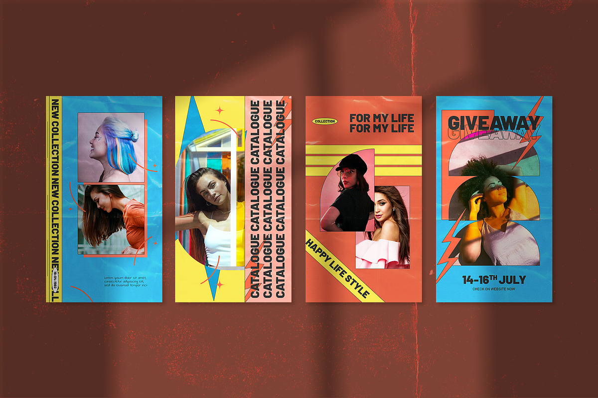 90's Vol2 Instagram Templates, a Social Media Template by Azruca (Photo 3 of 9)