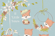 Christmas Woodland Animal Clipart, an Illustration by Pretty Little Lines (Thumbnail 7 of 12)