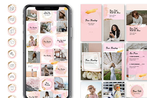 Pink Puzzle CANVA Instagram Template