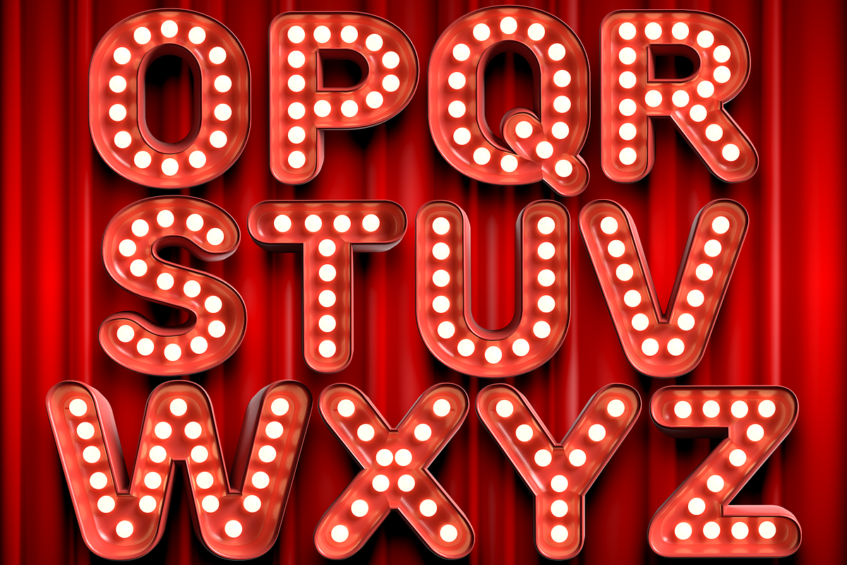 3D Lightbulb Sign Alphabet Kit, an Object Graphic by Weirdsgn Store (Photo 6 of 8)