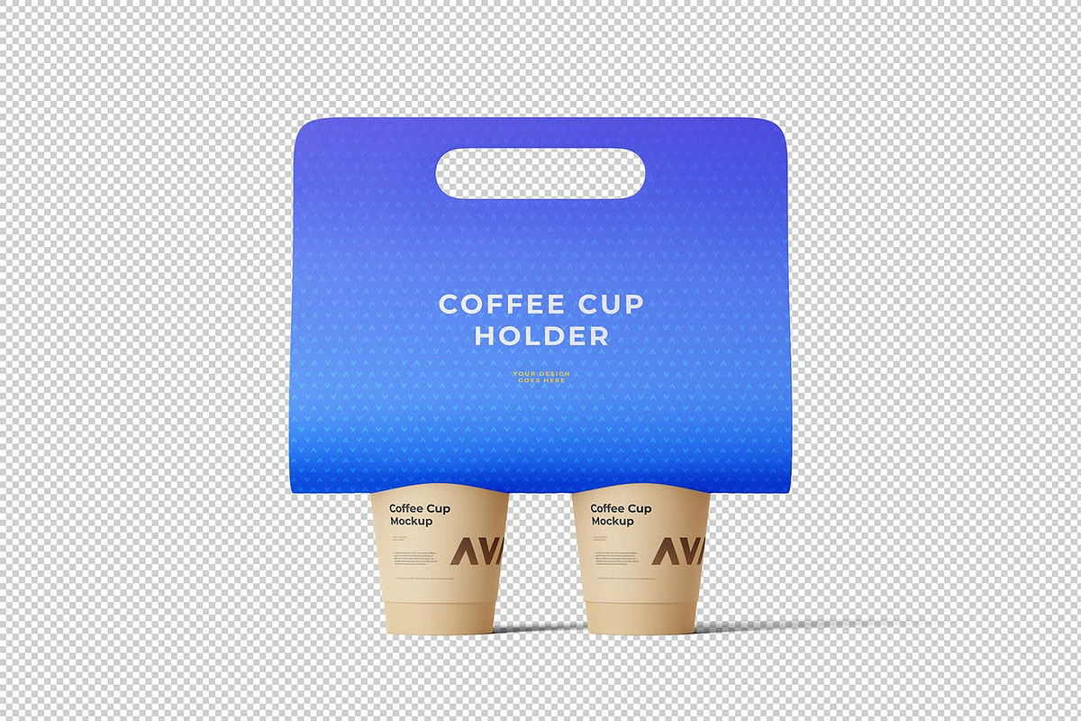 Coffee Cup Holder Mockup, an Advertising Mockup by zpackcreative (Photo 4 of 4)