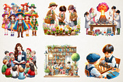 Fun School Activities Clipart, an Illustration by RobertsArt (Thumbnail 3 of 3)