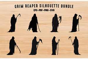 Grim Reaper Silhouette Vector art, a Person Illustration by Gfx Expert Team