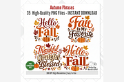 Autumn Phrases PNG Bundle, a Seasonal Illustration by Tanya Kart (Thumbnail 11 of 11)