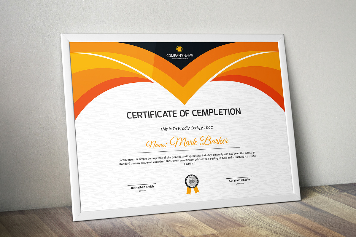 Certificate Word | PSD | AI, a Stationery Template by Curve Design (Photo 3 of 6)