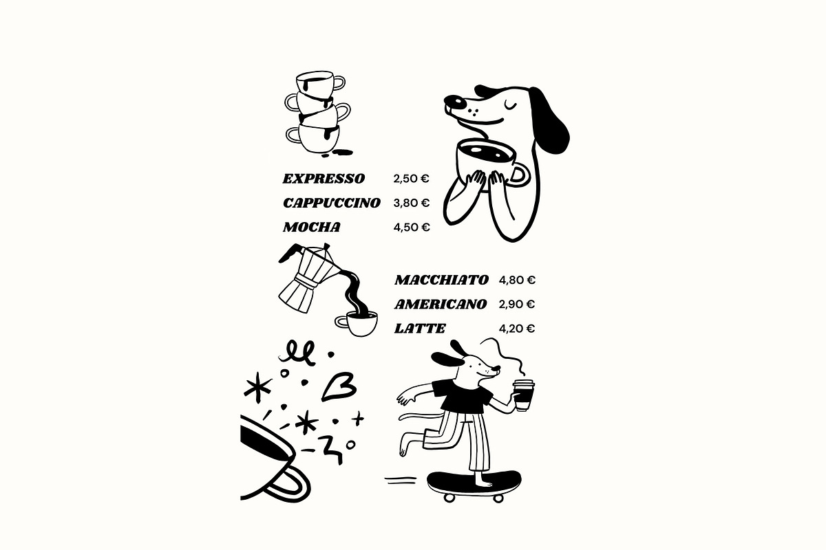 Café & Coffee Line Art Illustrations, a Food Illustration by sernuretta (Photo 6 of 6)