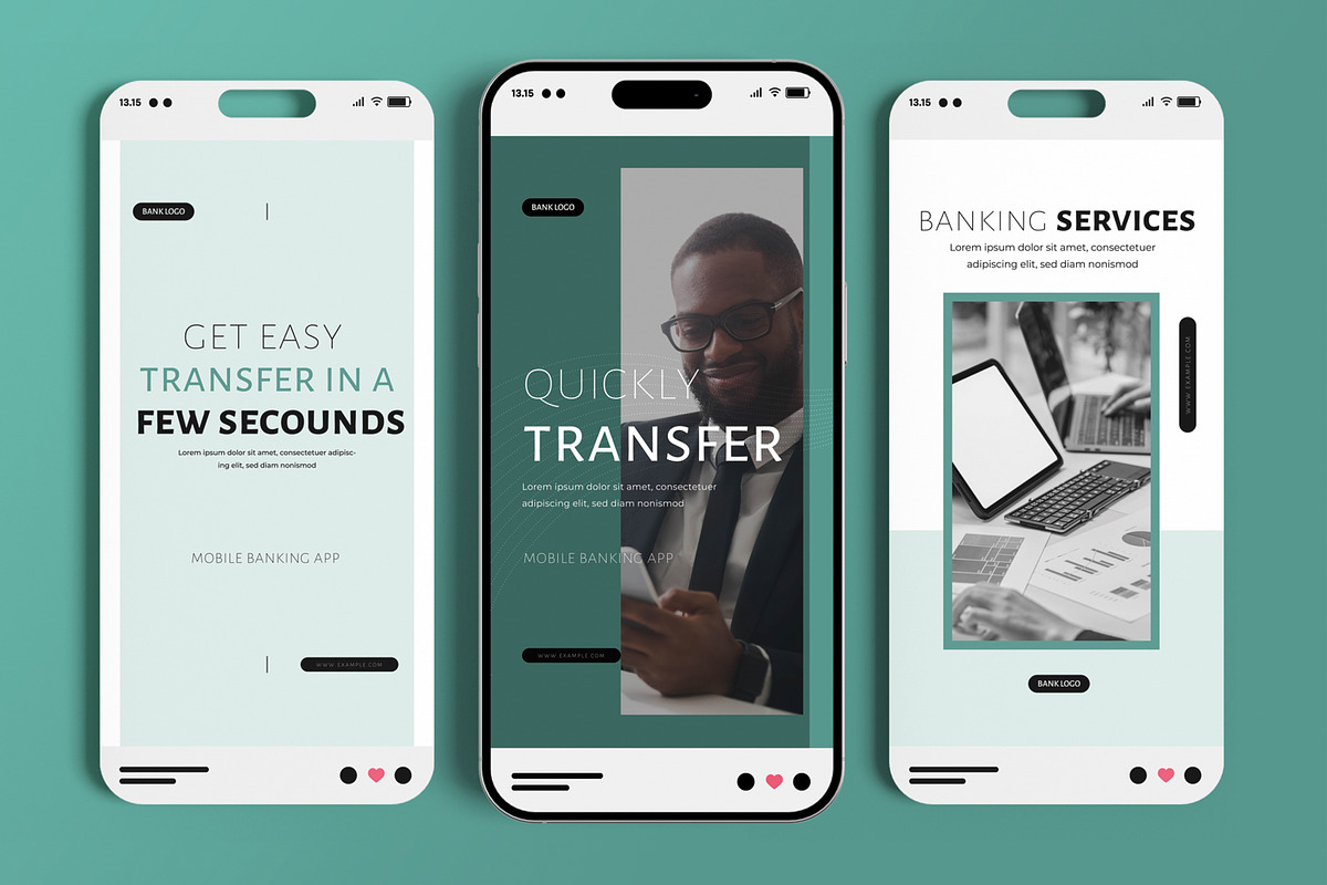Banking Service Social Media Story, a Social Media Template by MightyDesign (Photo 1 of 6)