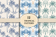 Palm Tree Tropical Seamless Patterns, a Pattern Graphic by wind mill (Thumbnail 1 of 4)
