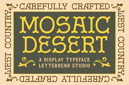 Mosaic Desert - Display Typeface, a Sans Serif Font by Letterhend Studio