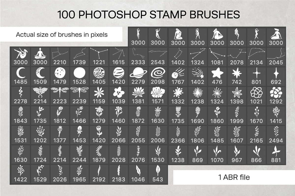 Linocut Style Stamp Brushes Bundle, a Brush Add-On by NinaFedorova (Photo 5 of 7)