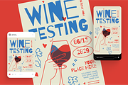 Wine Testing Event Flyer Set, a Flyer Template by Annora Studio (Thumbnail 2 of 6)