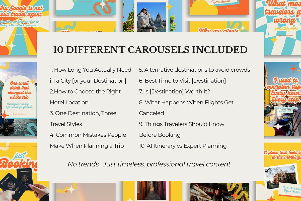 Retro Travel Instagram Carousels, a Social Media Template by Anna Design Studio (Photo 11 of 13)