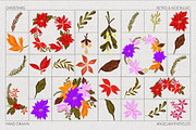 Retro Christmas Floral Set, an Illustration by angelainthefields (Thumbnail 4 of 7)