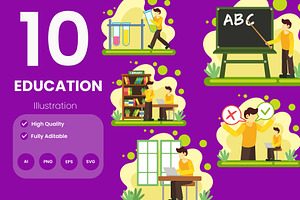Education Illustration Pack, an Illustration by baii09