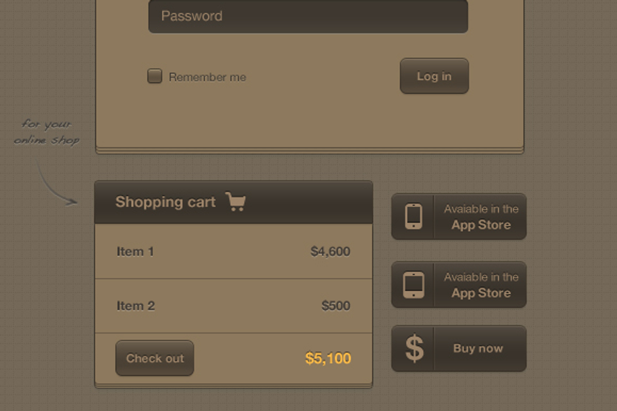 Smooth Dark UI Kit, an UI Kit Template by Pixlsby.me (Photo 4 of 4)
