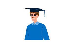 Happy graduate student smiling and, an Object Illustration by pikepicture