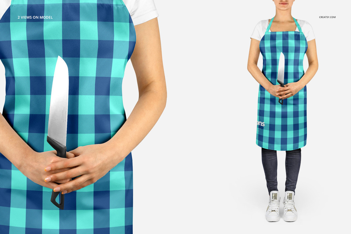 Apron Many Views Mockup Set, a Household Mockup by creatsy4 (Photo 7 of 12)