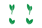 Green Leaf Icons Set, a Work Illustration by Lakhan1998 (Thumbnail 4 of 5)