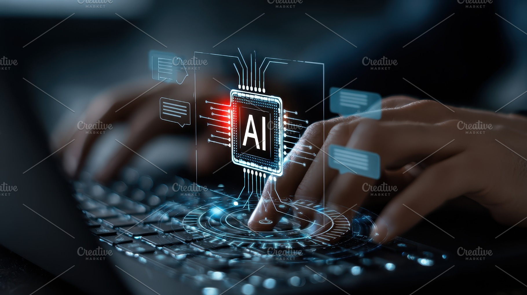 AI technology innovation digital fut, a Photo by Pixeness Studio