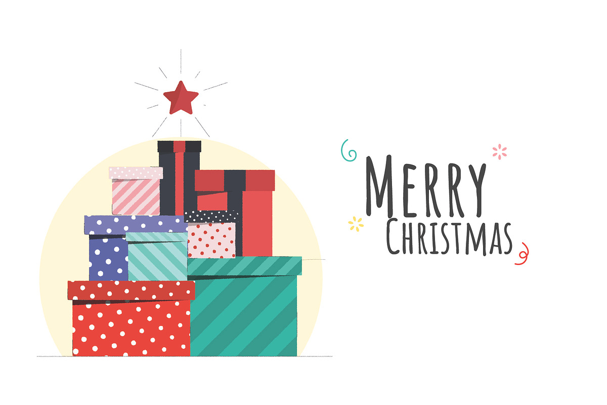 Simple Christmas Card Template, a Card Template by Dimatra Store (Photo 2 of 2)
