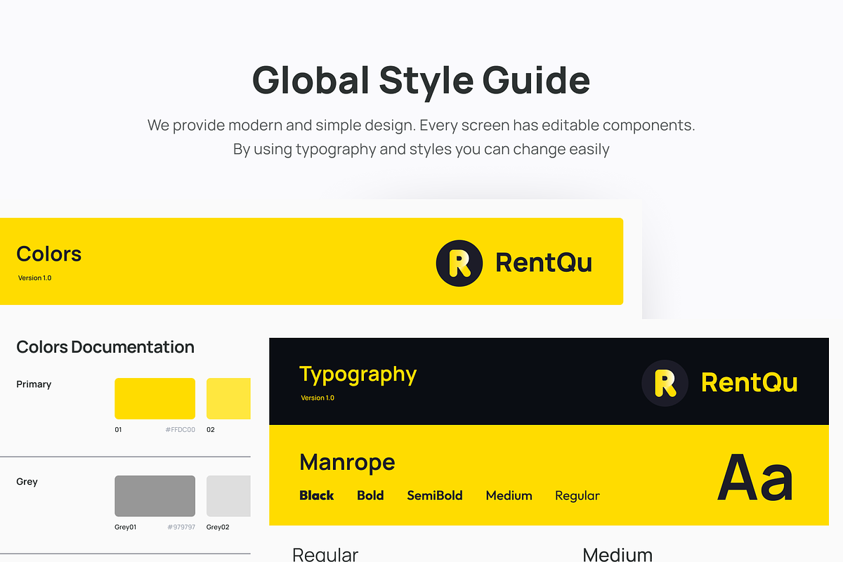 RentQu Seller - Car Rental UI Kit preview 3