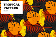 Black tropical seamless pattern, a Pattern Graphic by Exit Graphic Shop (Thumbnail 1 of 3)