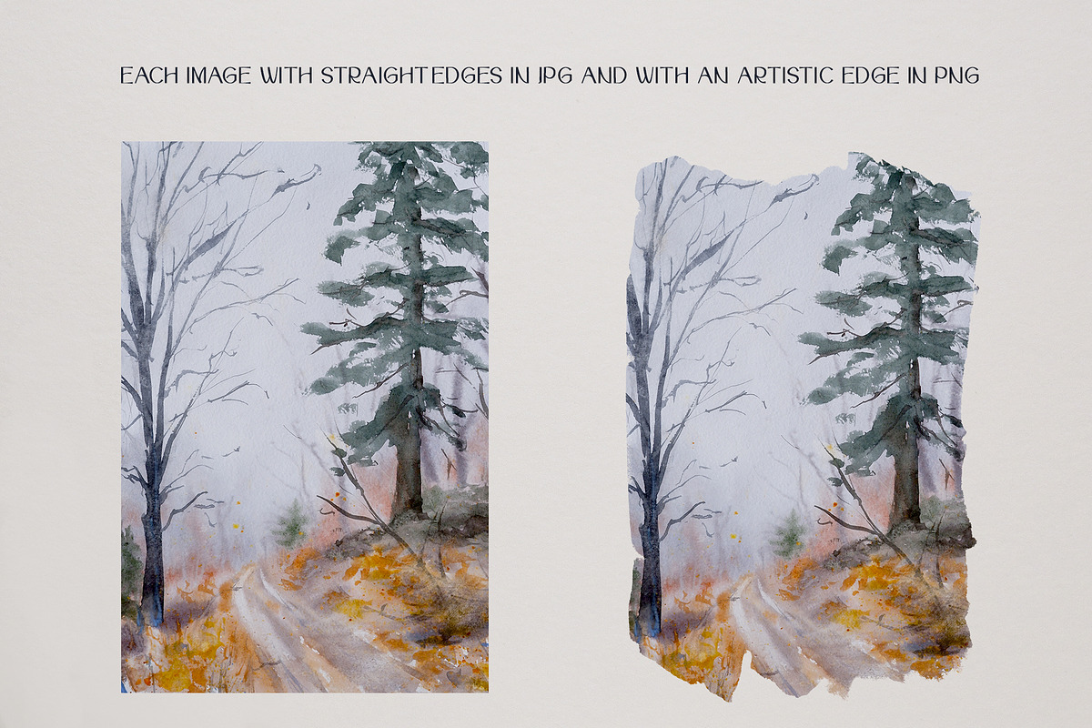 Autumn Watercolor Landscapes, a Seasonal Illustration by NataliArkushArt (Photo 8 of 14)