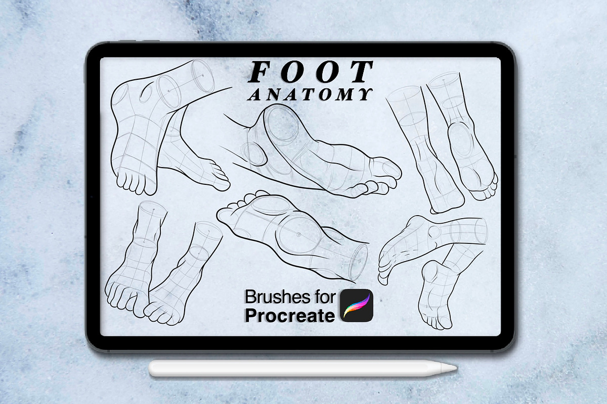 100 foots anatomy procreate brushes, a Brush Add-On by Arts For Peace (Photo 5 of 7)