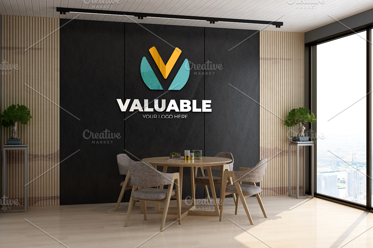 PSD Office Meeting Room Wall Mockup, a Product Mockup by Ayy (Photo 4 of 13)
