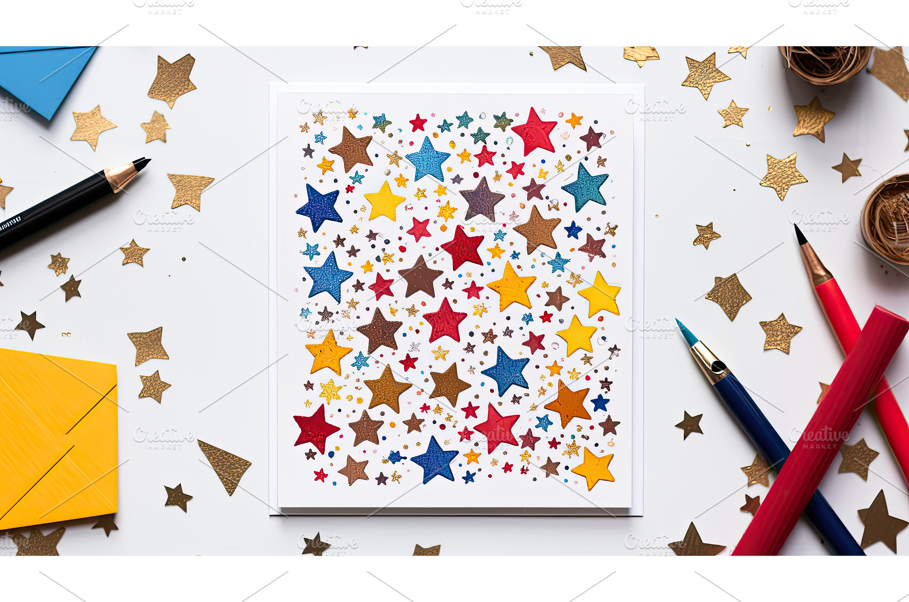 craft star stamp ai generated, a Background Photo by pikepicture