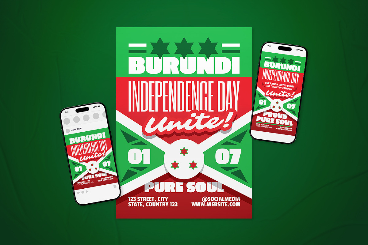Burundi Independence Day Flyer Set, a Flyer Template by The Good Store (Photo 1 of 2)