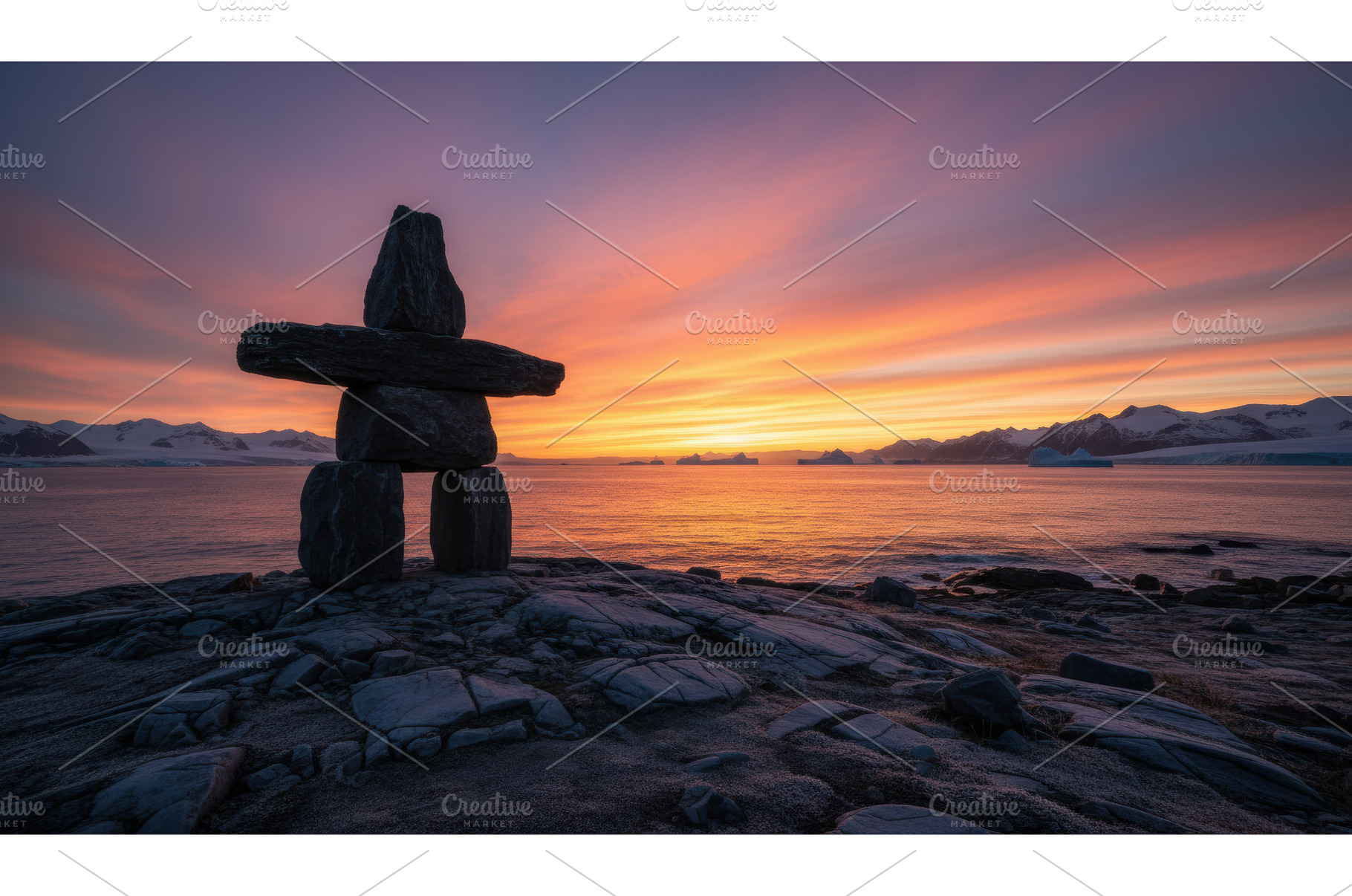 Inukshuk rock landmark stands, an Architecture Photo by Igor Tichonow