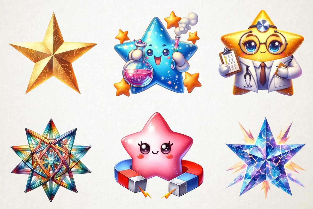 Science-Star-Clipart, an Illustration by RobertsArt (Photo 7 of 7)
