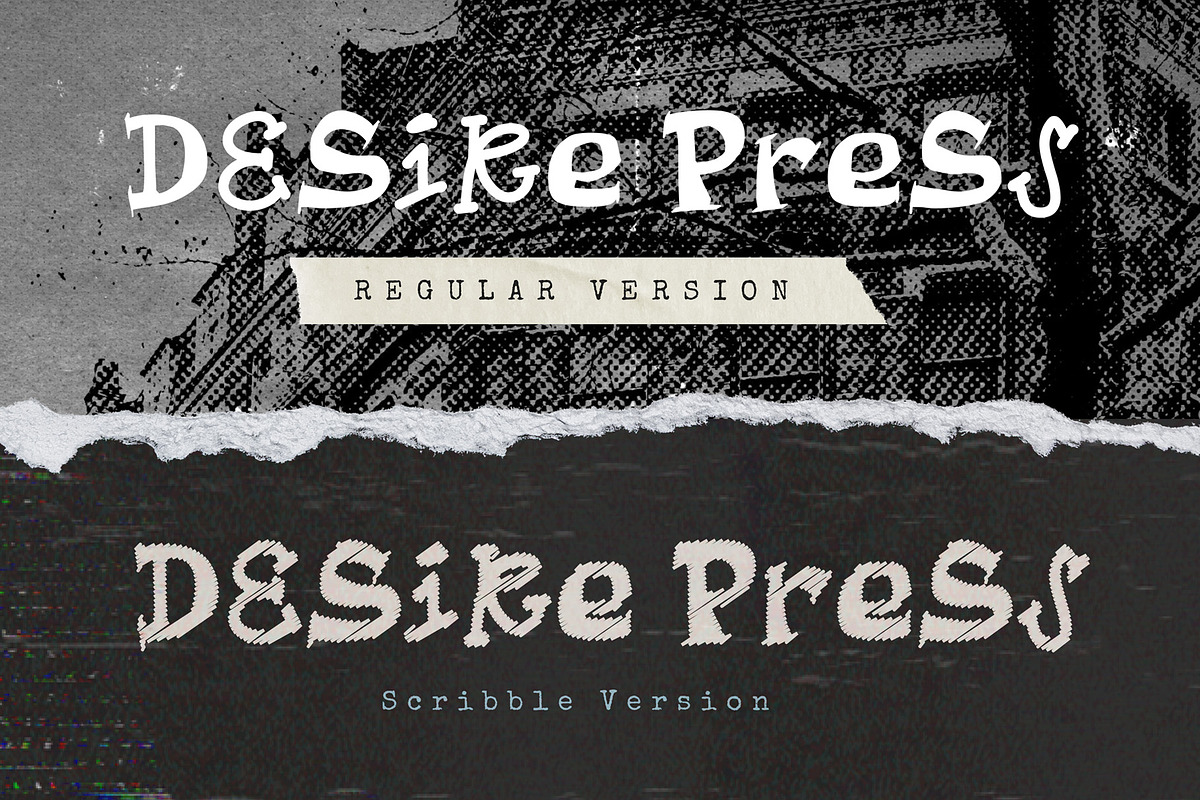 Desire Press - Zine Display Font, a Handwritten Font by Sloulyfe (Photo 3 of 9)